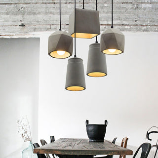 Geo Lampe Suspendue Industrielle en Ciment