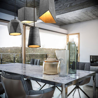 Geo Lampe Suspendue Industrielle en Ciment