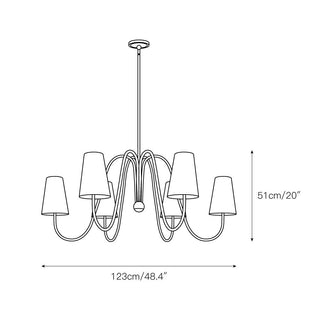 Cevaris Lustre Laiton Tissu Courbé Créativité Individuelle