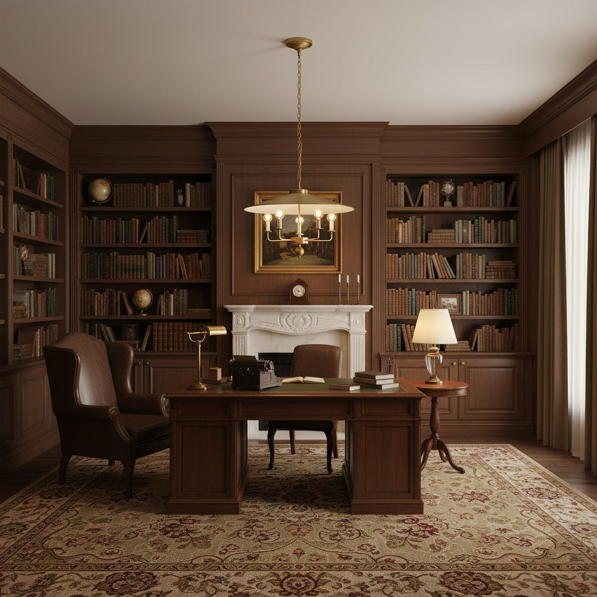 Gideon Pendant Lamp hanging elegantly over a modern dining table.