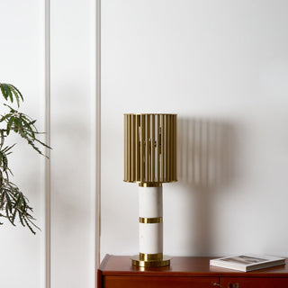 Elios Gilded Cage Table Lamp-Neutral Decor