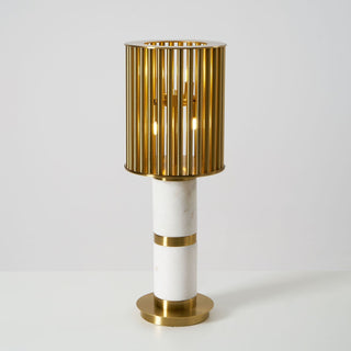 Elios Gilded Cage Table Lamp-Neutral Decor
