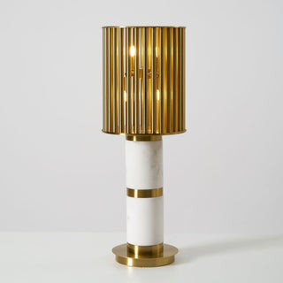Elios Gilded Cage Table Lamp-Neutral Decor