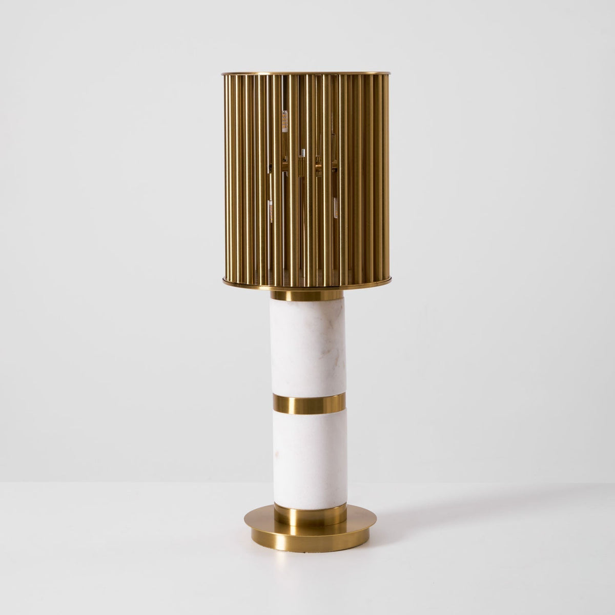 Elios Gilded Cage Table Lamp-Neutral Decor