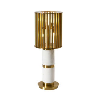 Elios Gilded Cage Table Lamp-Neutral Decor