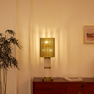 Elios Gilded Cage Table Lamp-Neutral Decor