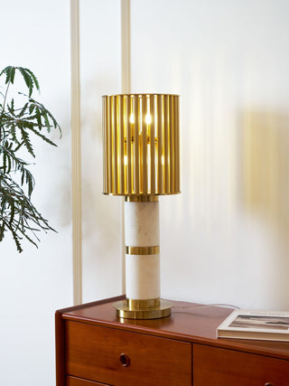 Elios Gilded Cage Table Lamp-Neutral Decor