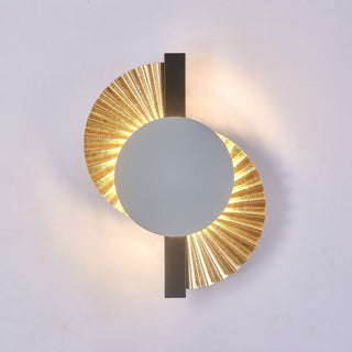 Gilded Fan Wall Lamp-Neutral Decor