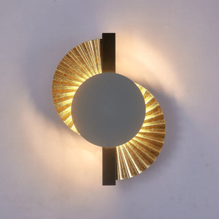 Gilded Fan Wall Lamp-Neutral Decor