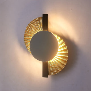 Gilded Fan Wall Lamp-Neutral Decor