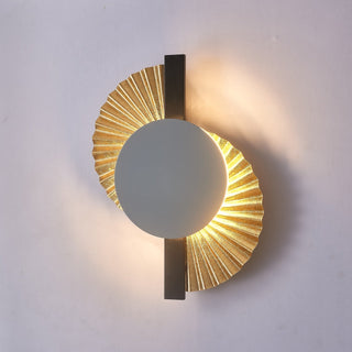 Gilded Fan Wall Lamp-Neutral Decor