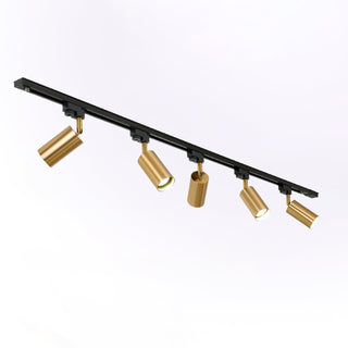 Bera Éclairage sur Rail Doré Cylindrique pour Salon