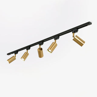 Bera Éclairage sur Rail Doré Cylindrique pour Salon