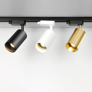 Bera Éclairage sur Rail Doré Cylindrique pour Salon