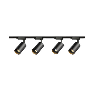 Bera Éclairage sur Rail Doré Cylindrique pour Salon
