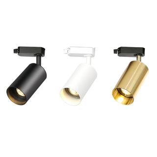 Bera Éclairage sur Rail Doré Cylindrique pour Salon