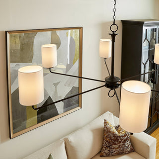 Olthean Lustre Industriel Vintage En Tissu Et Laiton