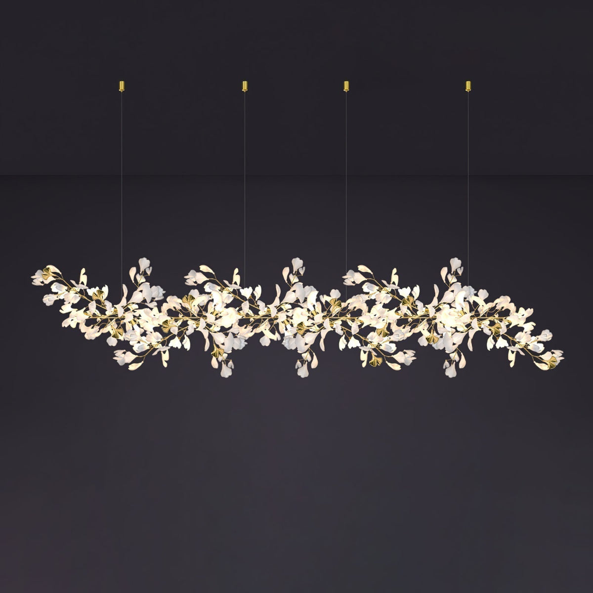 Quiniel Céramique Gingko Feuille Lustre
