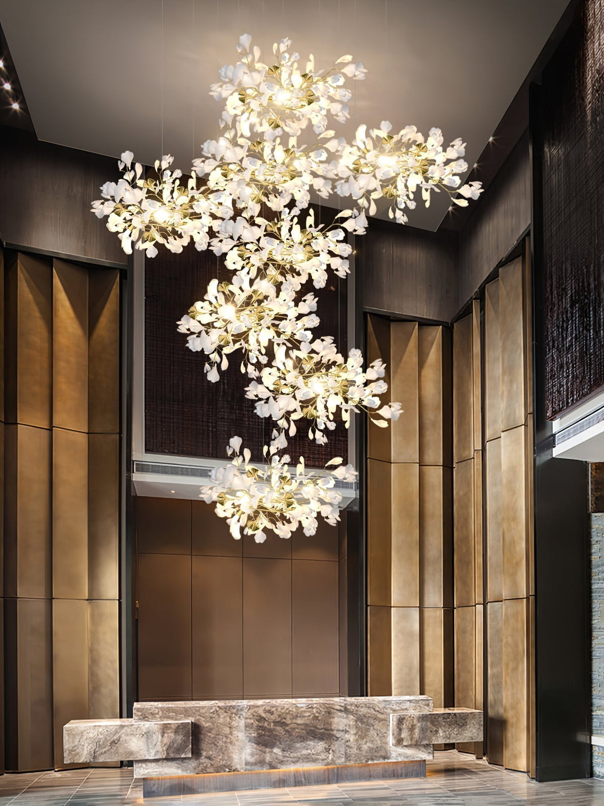 Quiniel Céramique Gingko Feuille Lustre