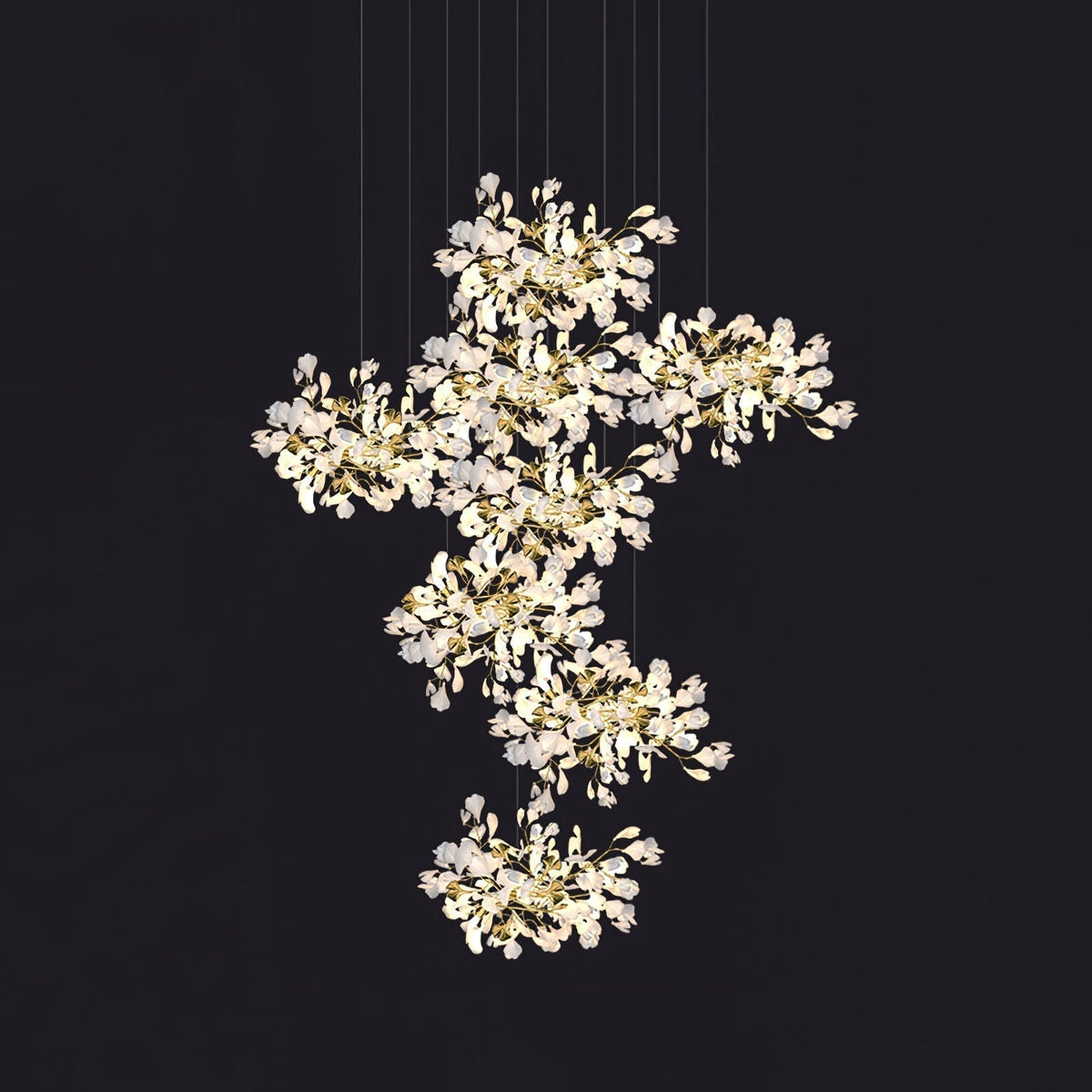 Quiniel Céramique Gingko Feuille Lustre