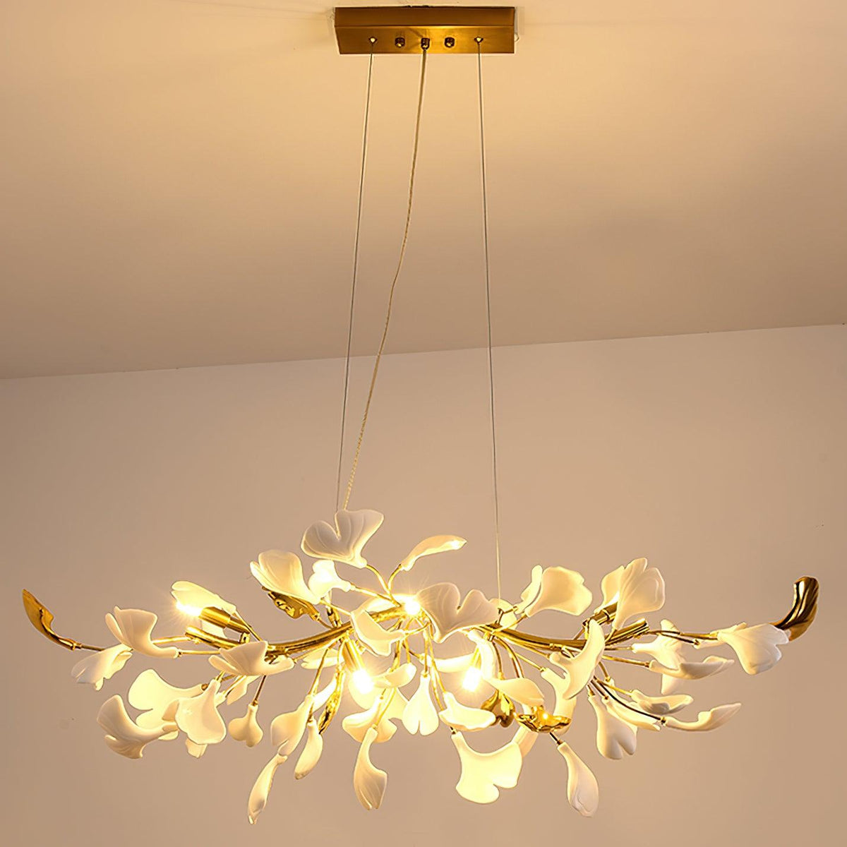 Ivareva Lustre linéaire en céramique Gingko