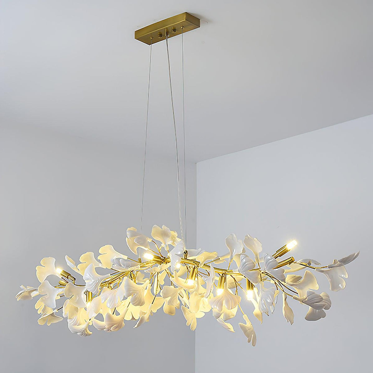 Ivareva Lustre linéaire en céramique Gingko