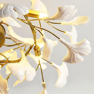 Olivia Lustre linéaire en céramique Gingko