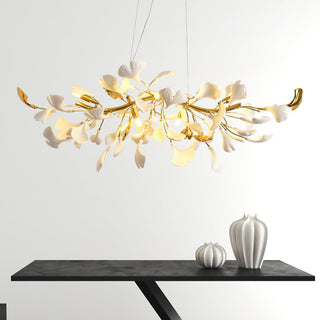 Olivia Lustre linéaire en céramique Gingko