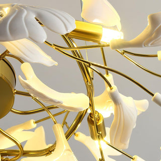 Olivia Lustre linéaire en céramique Gingko