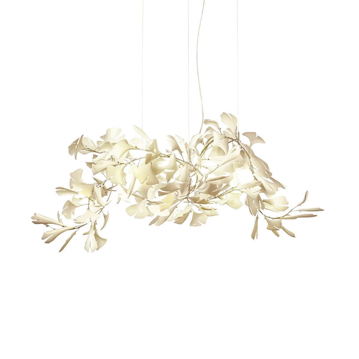 Talona Lustre en Céramique Feuilles de Ginkgo aux Courbes Organiques