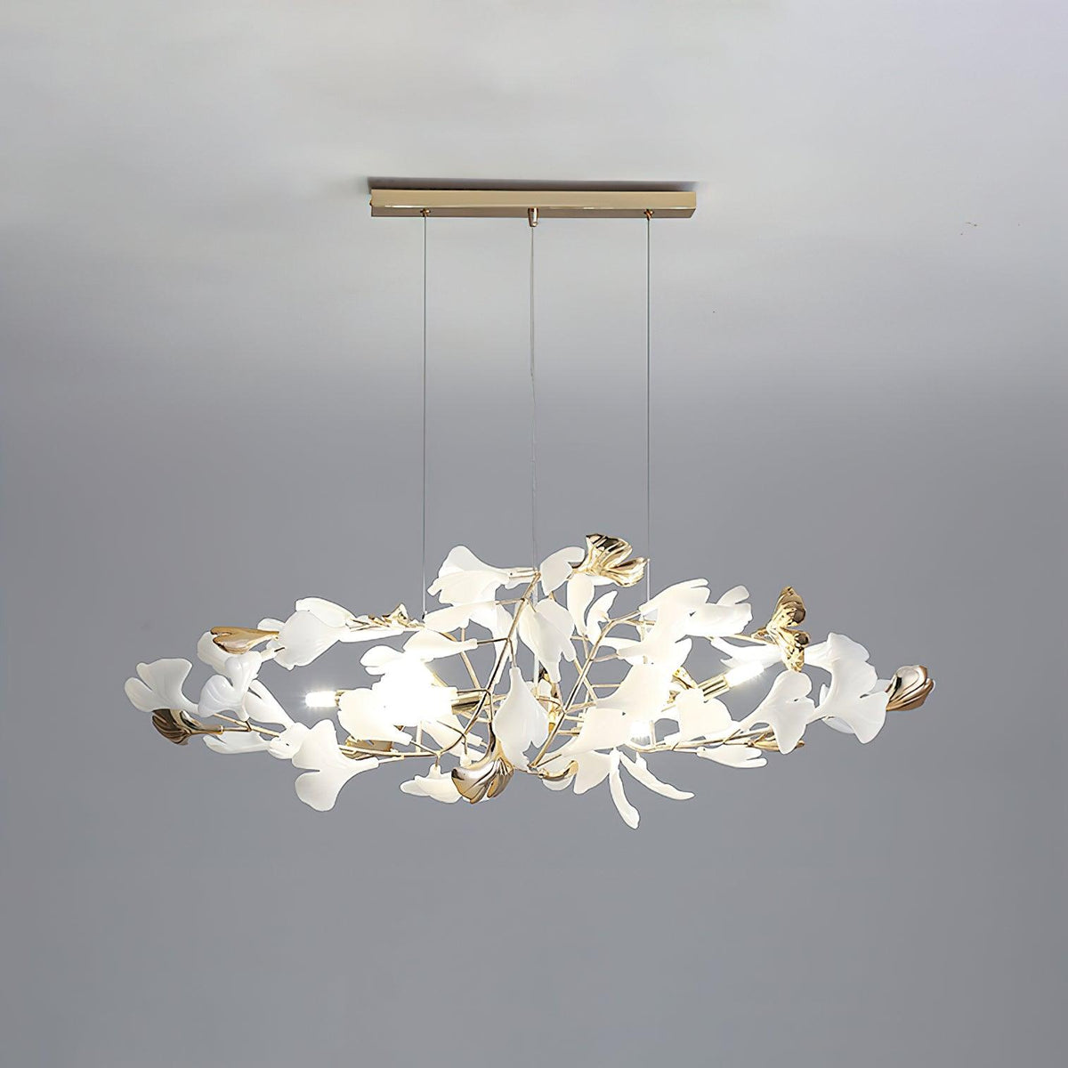 Celetta Lustre Élégant en Céramique Ginkgo