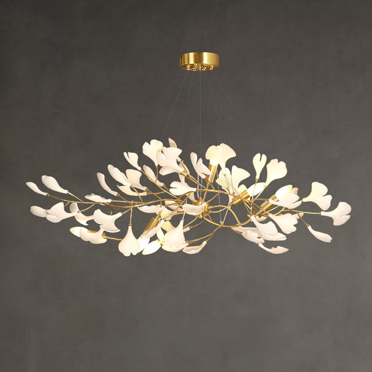 Dostix Suspension en Céramique Feuilles Gingko
