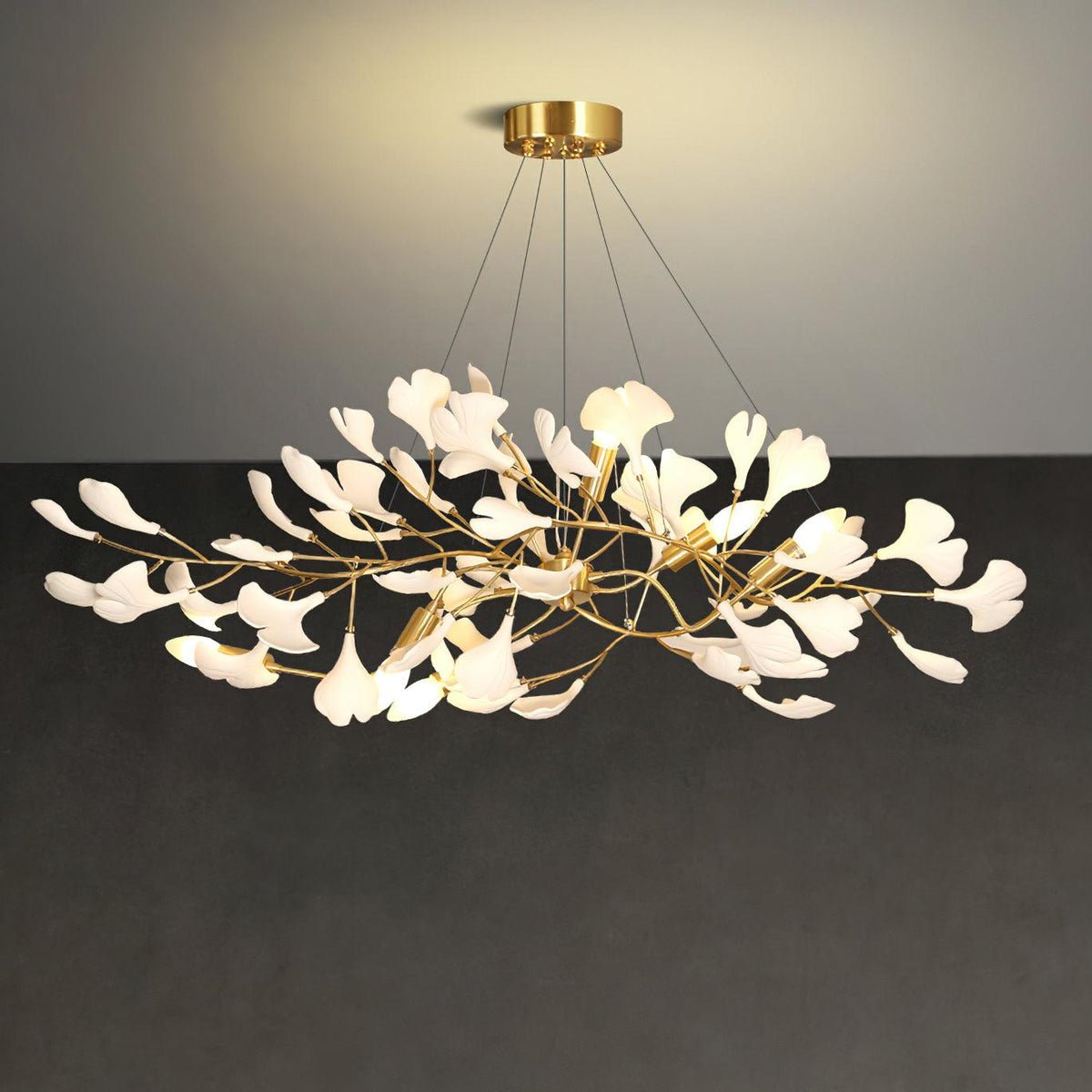 Dostix Suspension en Céramique Feuilles Gingko
