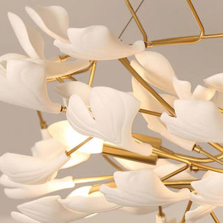 Olivia Lustre en Céramique Ginkgo Art Feuilles
