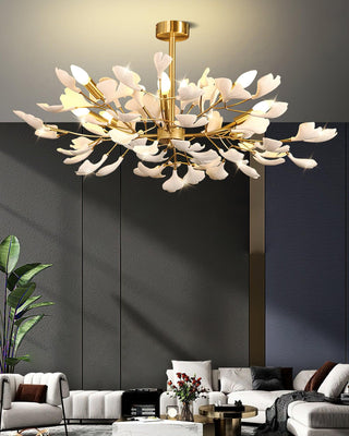 Olivia Lustre en Céramique Ginkgo Art Feuilles