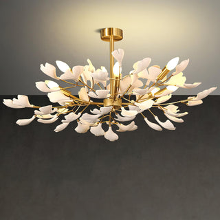 Olivia Lustre en Céramique Ginkgo Art Feuilles