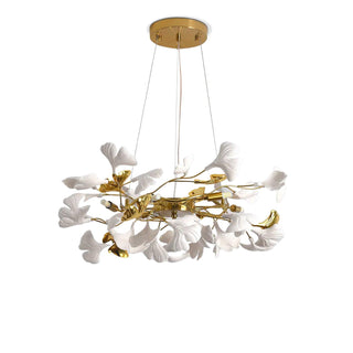 Aurora Lustre Ginkgo Leaf Ceramic Sculptural