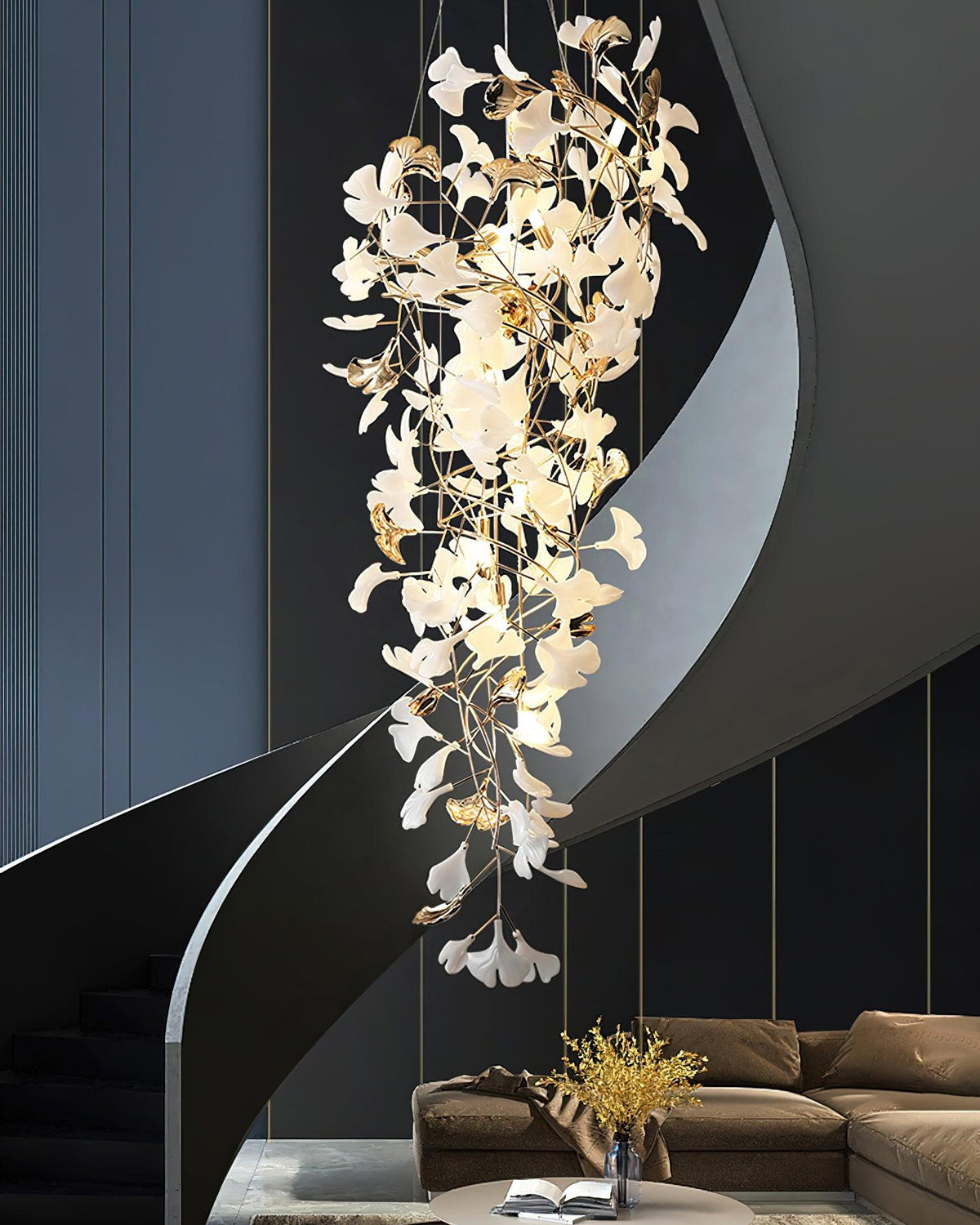 Olvina Céramique Gingko Cascadant Lustre