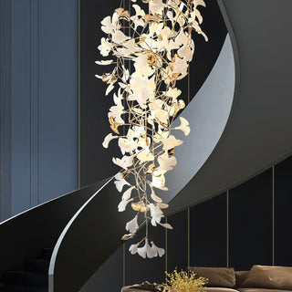 Olivia Céramique Gingko Cascadant Lustre