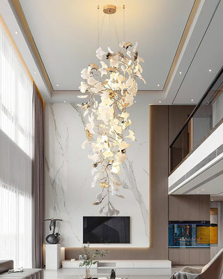 Olivia Céramique Gingko Cascadant Lustre
