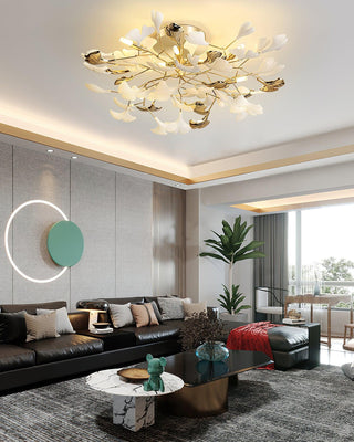 Artheel Plafonnier rotatif en céramique Gingko de style nordique haut de gamme