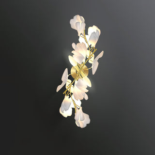 Lustra Applique Murale Fleurs de Ginkgo en Laiton