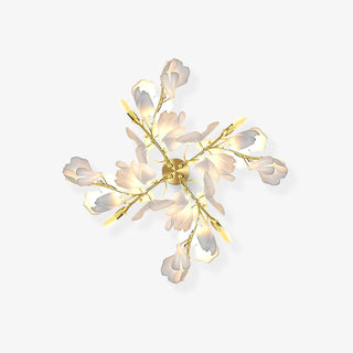 Lustra Applique Murale Fleurs de Ginkgo en Laiton