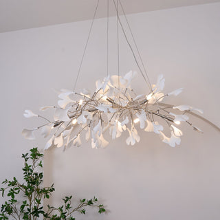 Oriiselle Lustre en Céramique à Pétales de Feuille de Gingko Doré