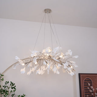 Oriiselle Lustre en Céramique à Pétales de Feuille de Gingko Doré