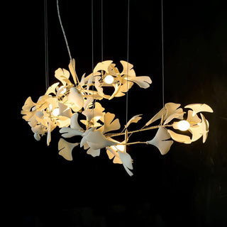 Olivia Lustre en céramique en forme de branche avec feuille de gingko