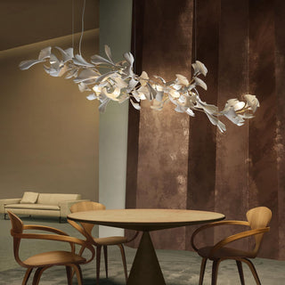 Olivia Lustre en céramique en forme de branche avec feuille de gingko