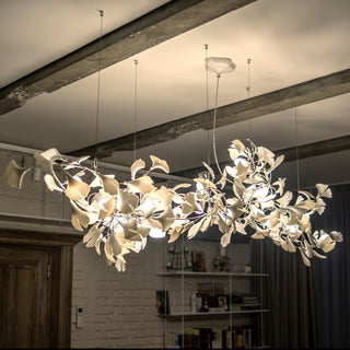 Olivia Lustre en céramique en forme de branche avec feuille de gingko