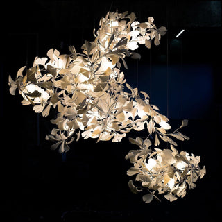 Olivia Lustre en céramique en forme de branche avec feuille de gingko