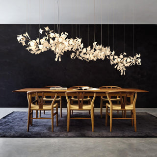 Olivia Lustre en céramique en forme de branche avec feuille de gingko